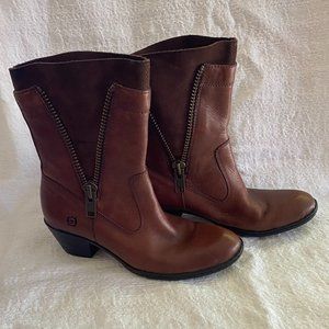 Born ankle boots side open zipper detail